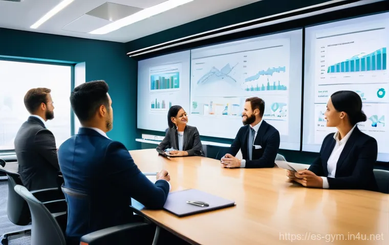 피트니스 경영사 이직 포트폴리오 작성법 - **Image Prompt:** A diverse group of fitness professionals, men and women of various ages and ethnic...